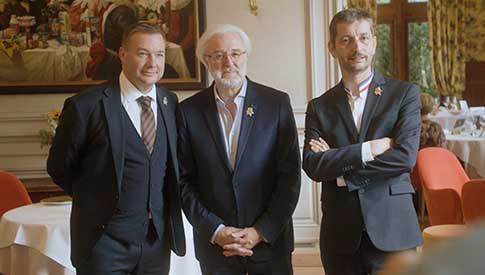 Dégustation des Beaujolais par Philippe Faure-brac, Laurent Derhé et Gaëtan Bouvier pour le Meilleur Sommelier du Monde 2023